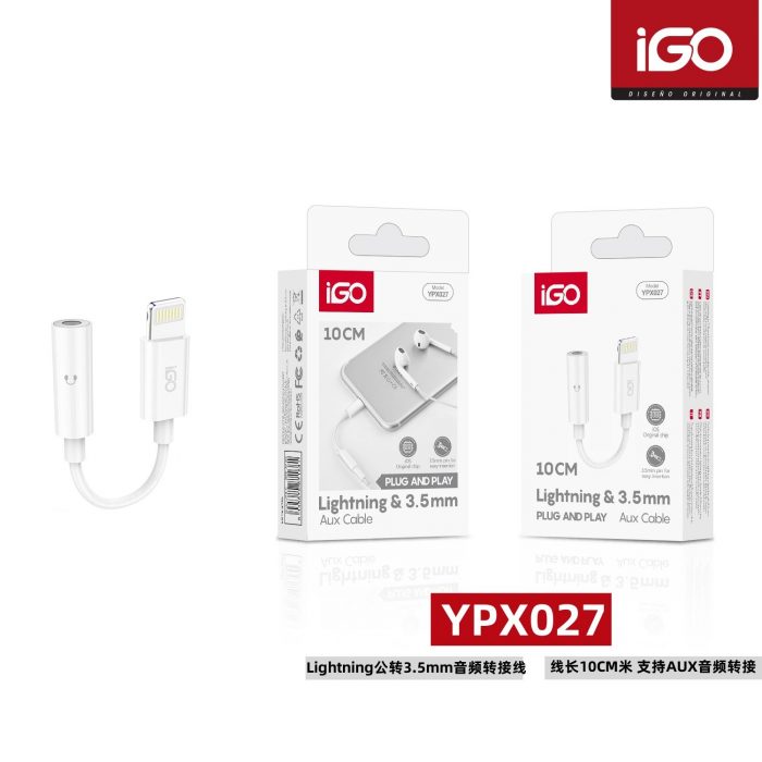 CABLE ADAPTADOR DE AUDIO Lightning A 3.5mm