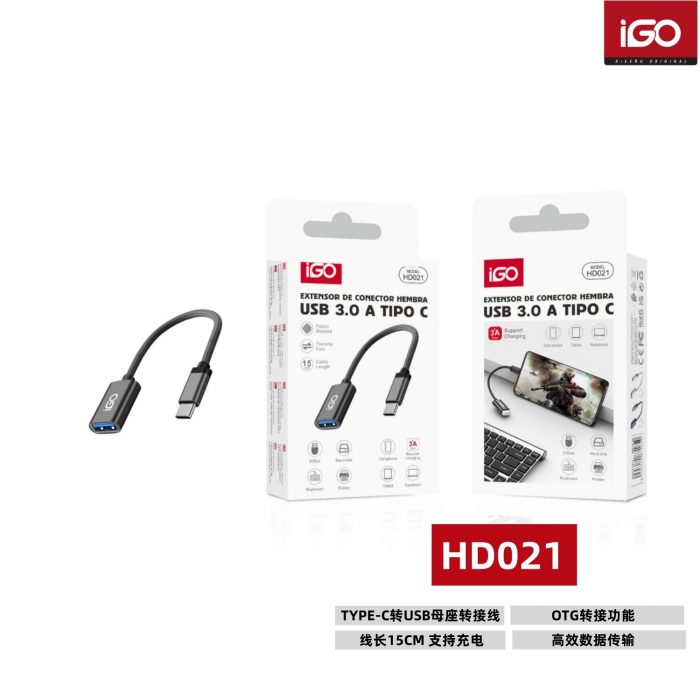 EXTENSOR DE CONECTOR TYPE-C A USB