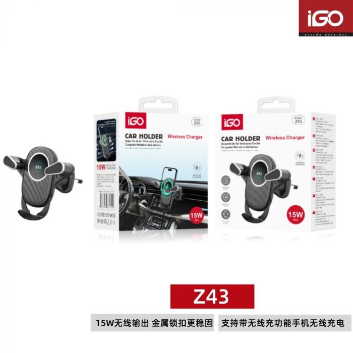 SOPORTE DE MOVIL PARA COCHE CON CARGA INALAMBRICA Z43