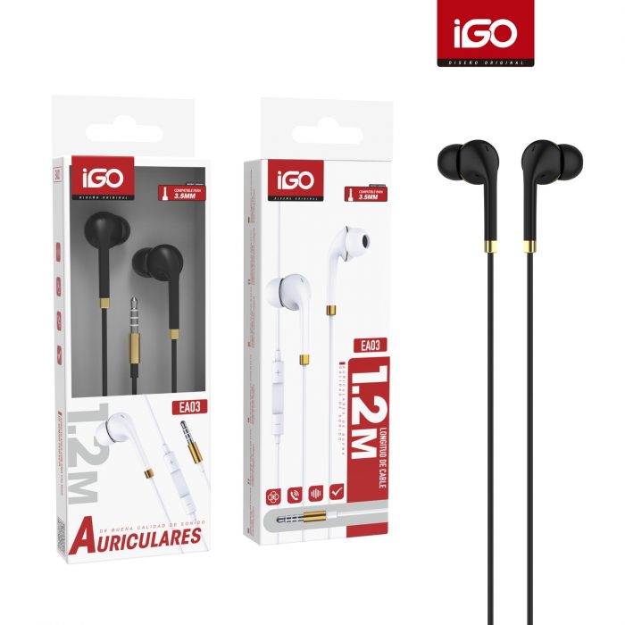 AURICULARES 3.5MM 1.2M GRIS-DORADO EA-10311GD