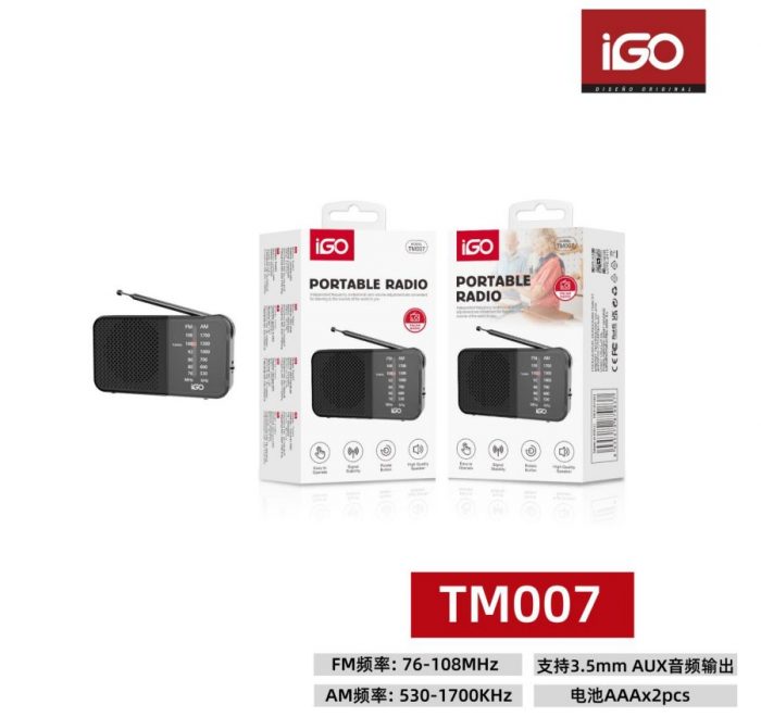 Radio de banda dual negro TM007