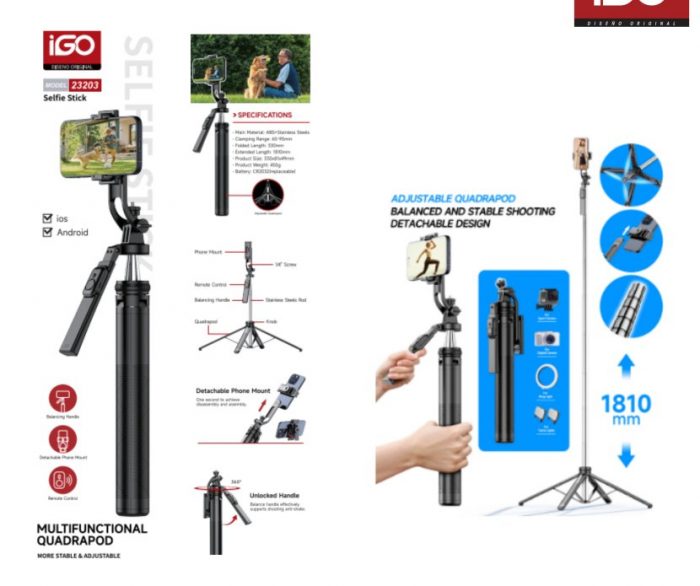 SELFIE STICK TRIPOD 1.81M 23203