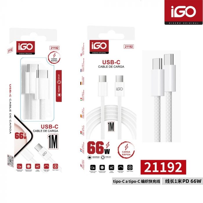 CABLE RAPIDA USB-C 1M 66W