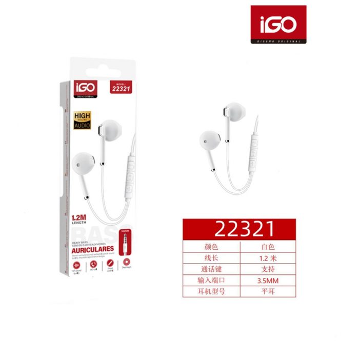 AURICULARES 3.5MM 1.2M BLANCO 22321