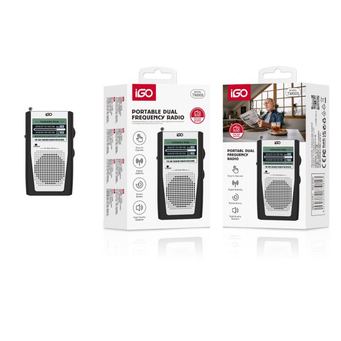 Radio de banda dual negra TM005