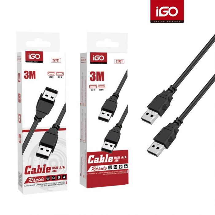 CABLE USB TIPO A/A 3M