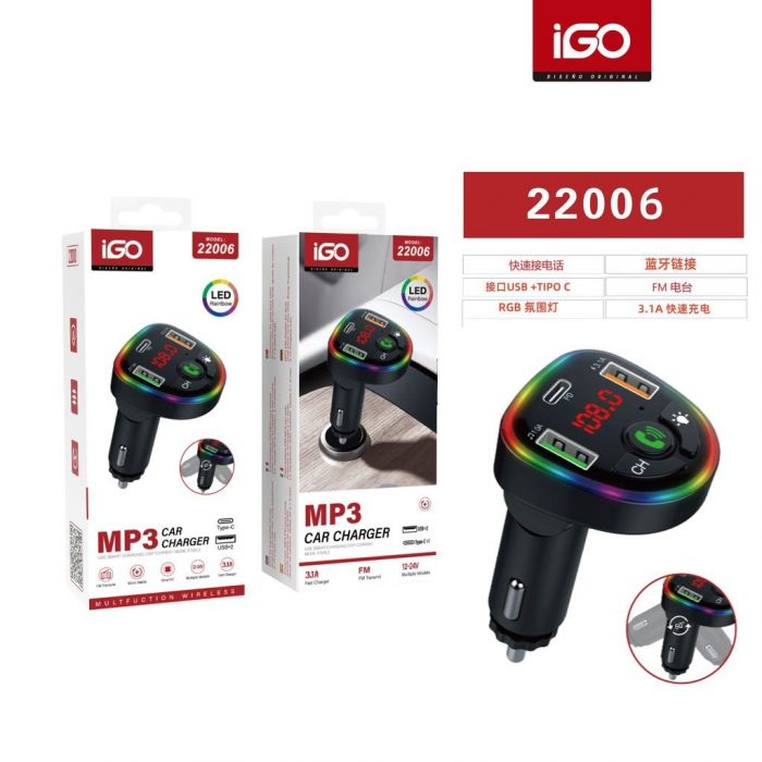 TRANSMISOR FM PARA COCHE 3.1A