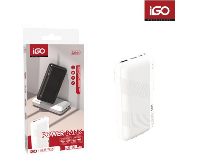 CARGADOR PORTÁTIL 22.5W 20000MAH 2USB 1TIPO-C