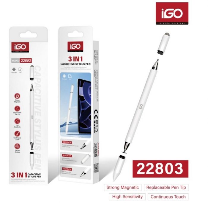 LÁPIZ TÁCTIL CAPACITIVO MAGNETIC UNIVERSAL 3 EN 1