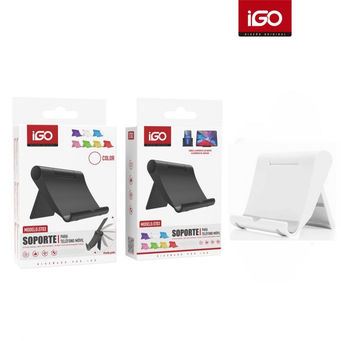 SOPORTE PLEGABLE PARA MOVIL Y TABET BLANCO
