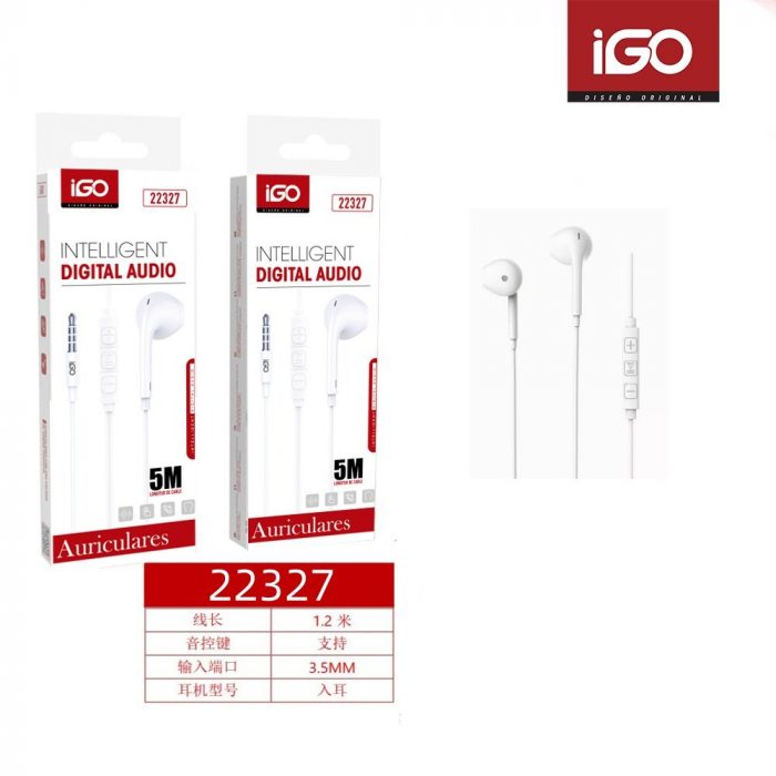 AURICULARES 3.5MM 5M BLANCO
