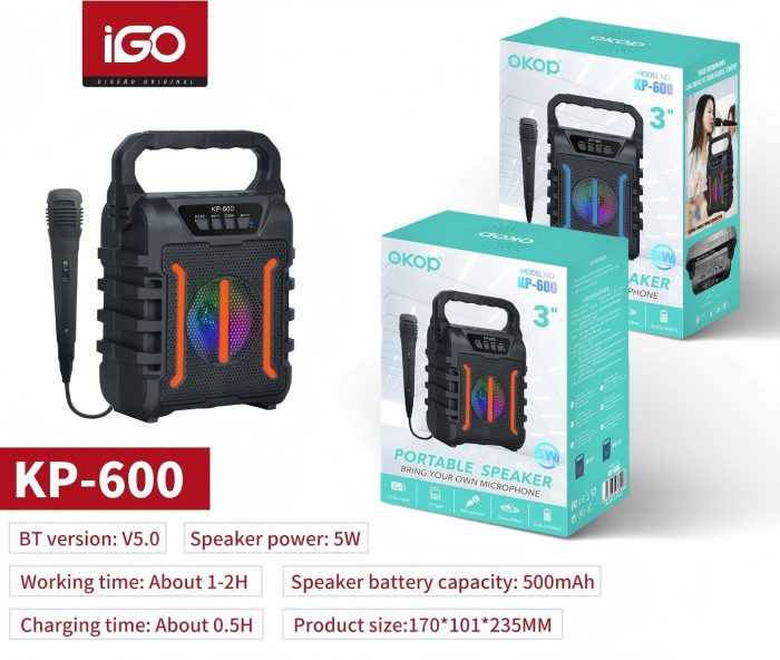 Altavoz Bluetooth con microfono KP-600