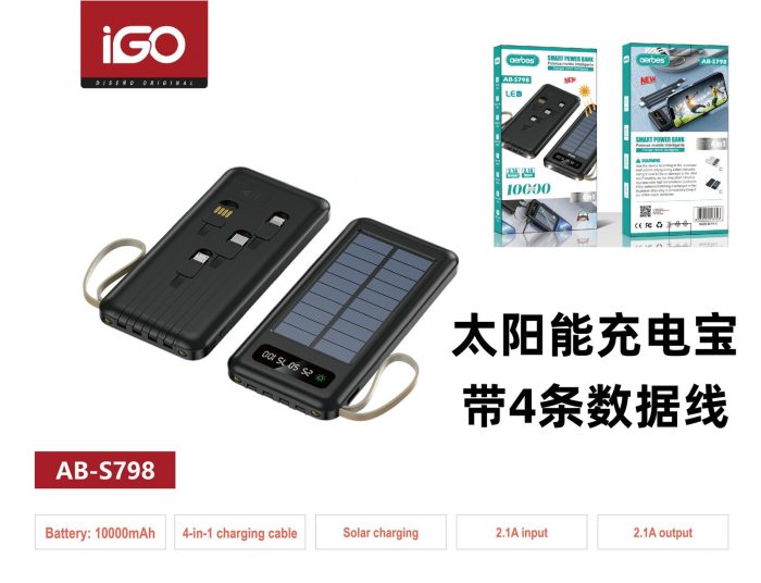 Power bank cargador solar 10000 mAh AB-S798