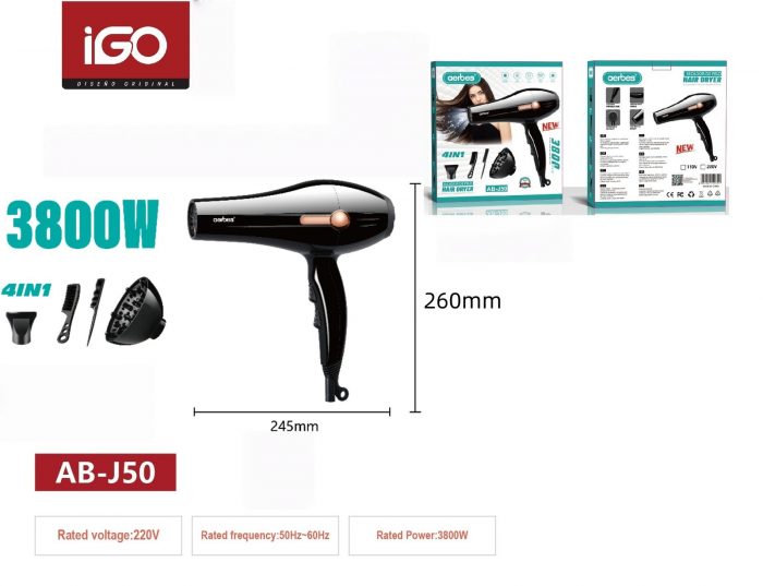 SECADOR DE PELO DOMESTICO 3800W AB-J50