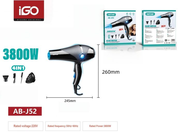 SECADOR DE PELO DOMESTICO 3800W AB-J52