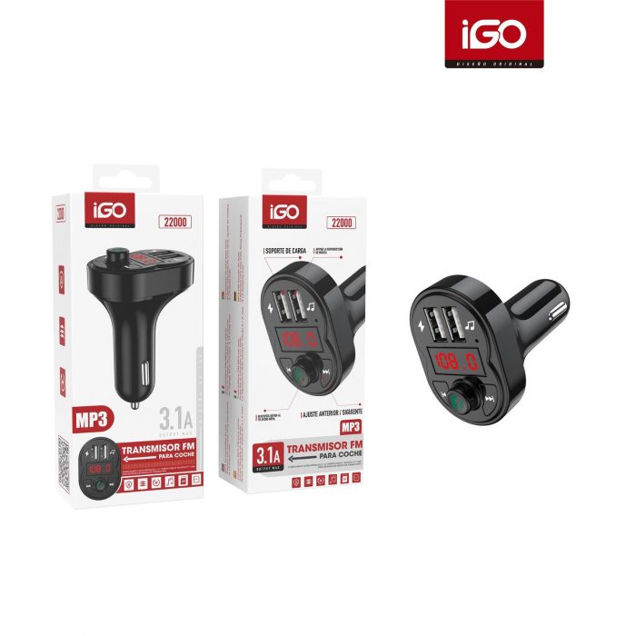 MP3 TRANSMISOR FM PARA COCHE 3.1A 22000
