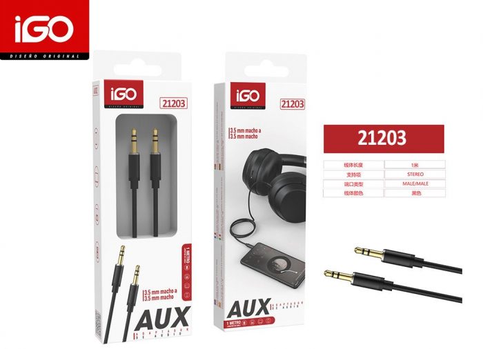 Cable Auxiliar De Audio 1M 21203/AUX-10211