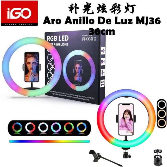 ANILLO LED FOTOGRAFICO  CON COLOR MJ-360