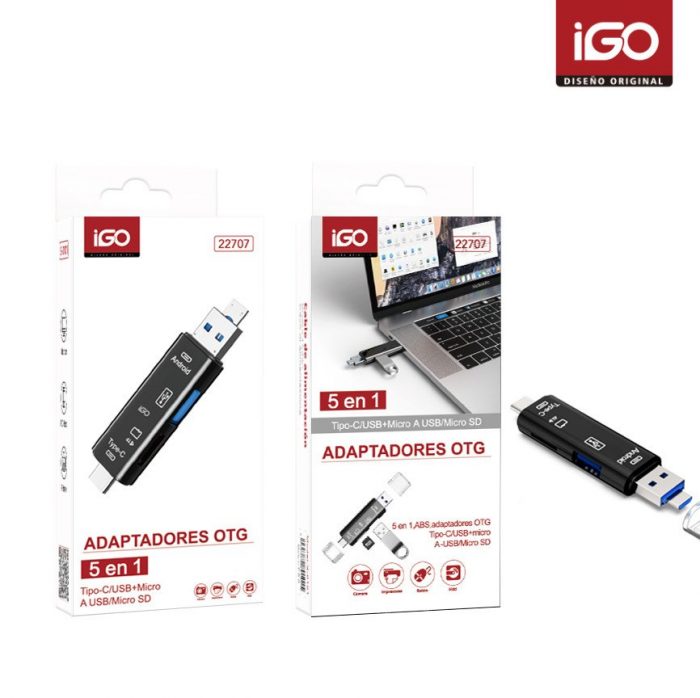 LECTOR DE TARJETA MULTI MICRO/USB/TIPO-C/TF