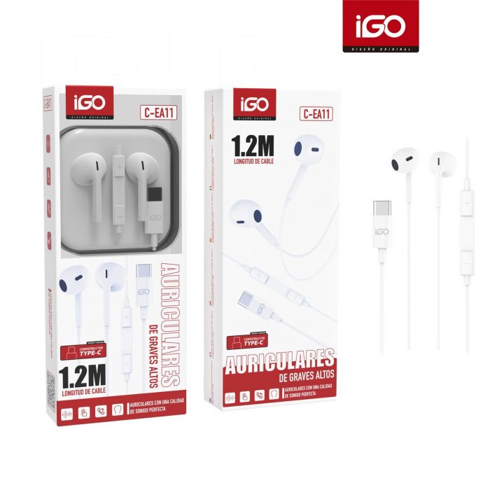AURICULARES TYPE-C 4 GENERACIÓN 1.2M BLANCO C-EA11B