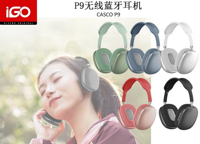 AURICULARES CASCO INALÁMBRICOS XKW-P9