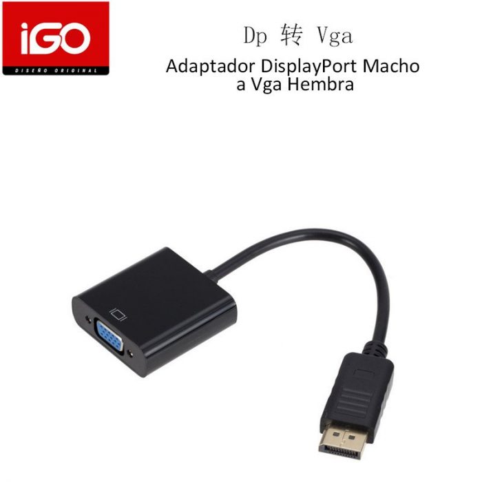 Adaptador DisplayPort Macho a Vga Hembra