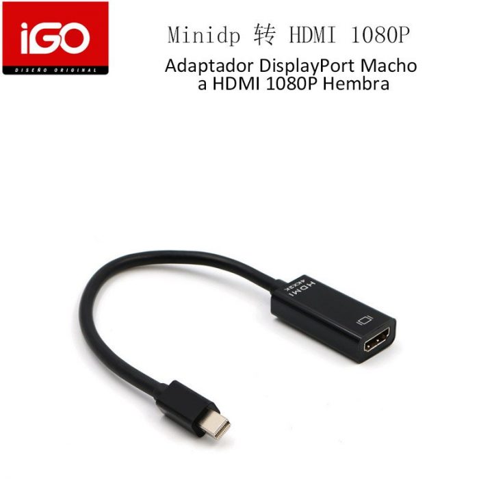 Adaptador DisplayPort Macho a HDMI 1080P Hembra
