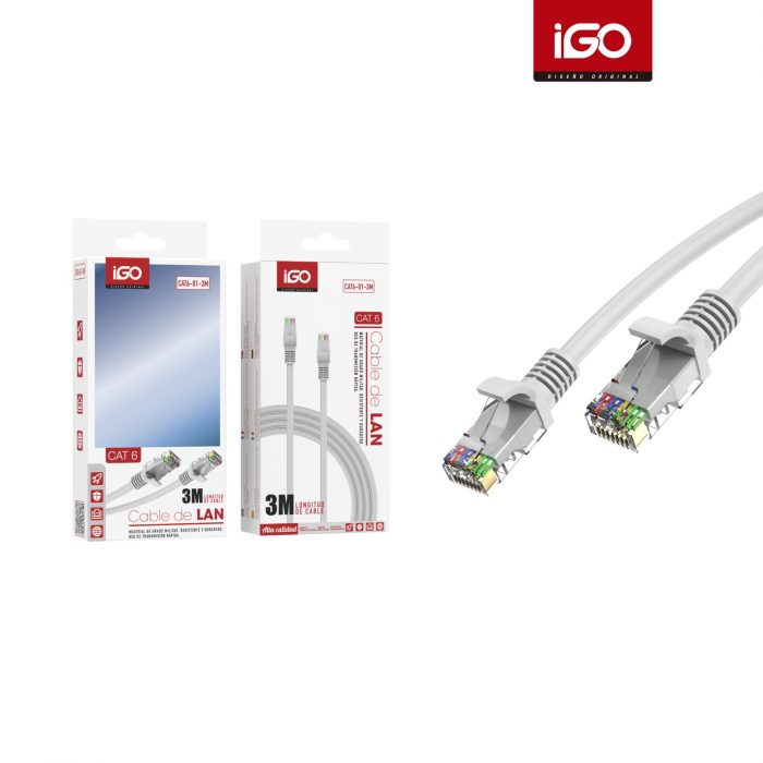 CABLE ETHERNET DE ALTA VELOCIDAD CAT.6 3METRO