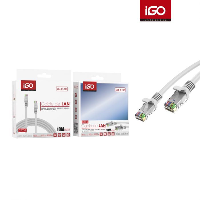 CABLE ETHERNET DE ALTA VELOCIDAD CAT.6 10METRO