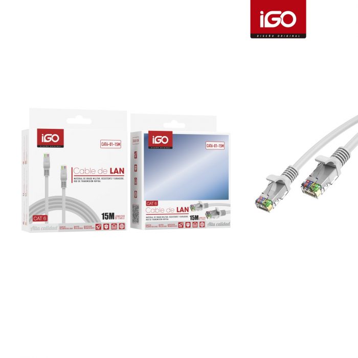 CABLE ETHERNET DE ALTA VELOCIDAD CAT.6 15METRO