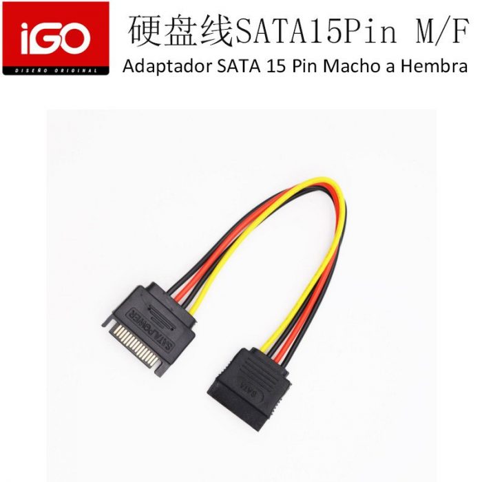 ADAPTADOR SATA 15 PIN MACHO - HEMBRA