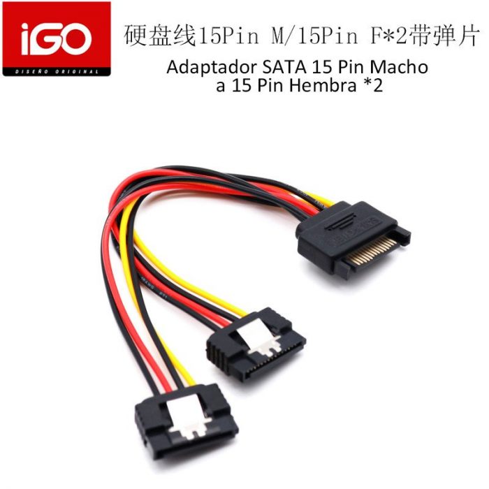 ADAPTADOR SATA 15 PIN MACHO - 15 PIN HEMBRA *2