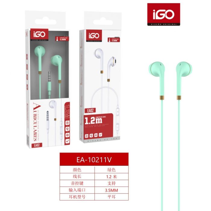 AURICULARES 3.5MM 1.2M VERDE
