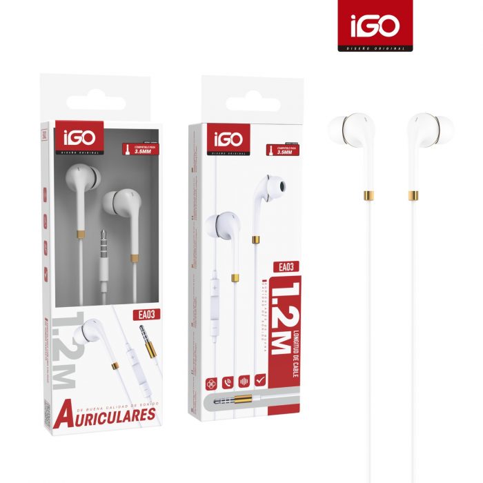AURICULARES 3.5MM 1.2M BLANCO