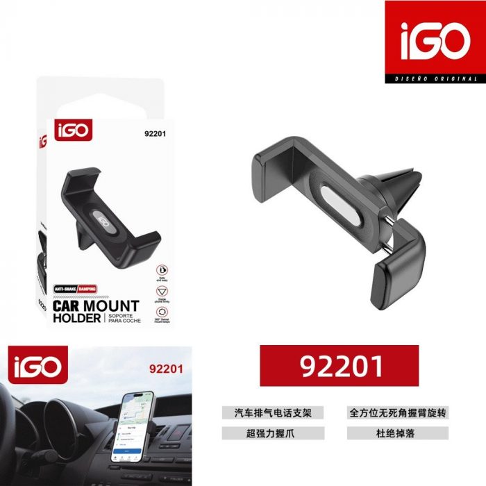 SOPORTE DE MOVIL PARA COCHE NEGRO