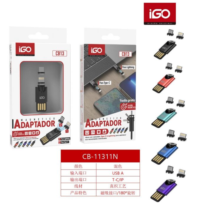 ADAPTADOR MAGNTICO PARA IPHONE Y T-C