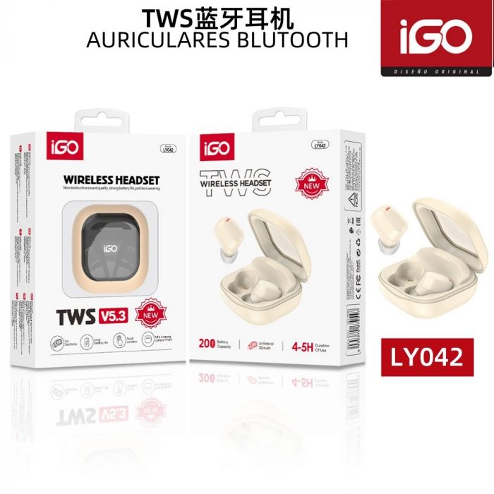 TWS AURICULARES INALAMBRICOS BEIGE LY042
