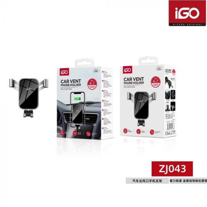 SOPORTE DE MOVIL PARA COCHE NEGRO ZJ043