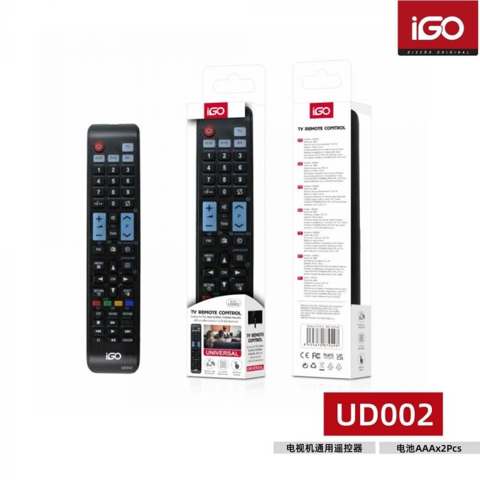 MANDO DE TV UNIVERSAL NEGRO UD002