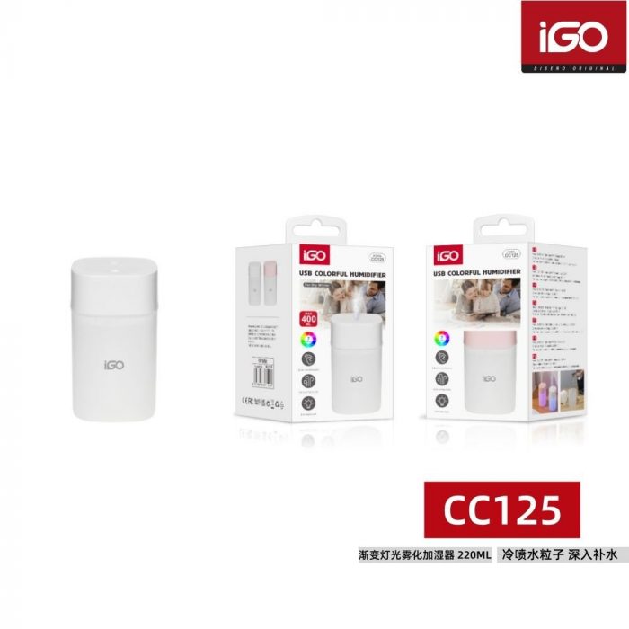 HUMIDIFICADOR CON LUZ LED 220ML BLANCO CC125