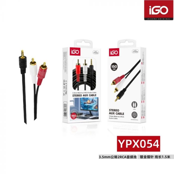 CABLE AUDIO 3.5MM A 2RCA 1.5M YPX054