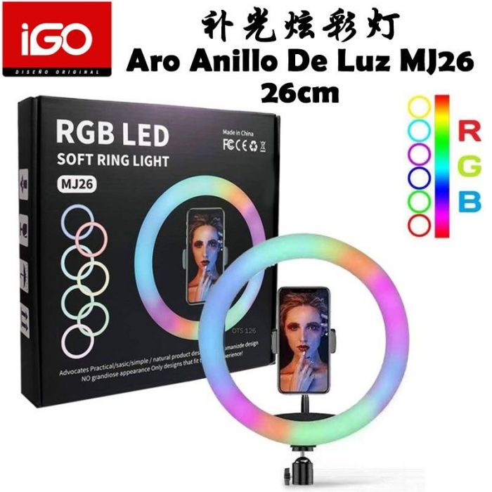 ANILLO LED FOTOGRAFICO CON COLOR MJ-260