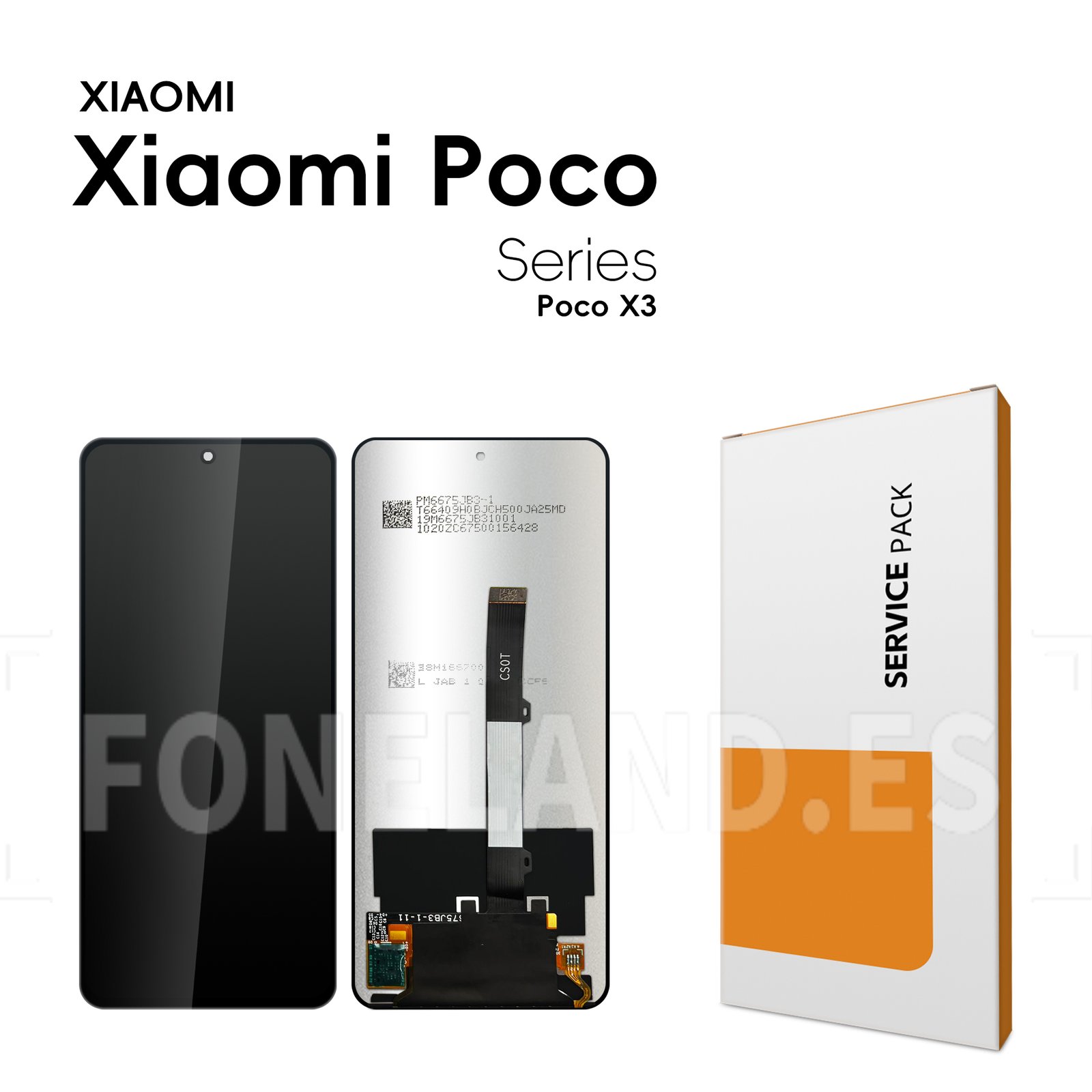 Pantalla Xiaomi Mi Poco X3 / X3 Pro / X3 NFC / Redmi Note 9 Pro 5G / Mi 10T Lite 5G / 10i 5G Negra SIN MARCO Completa LCD+Tactil SERVICE PACK